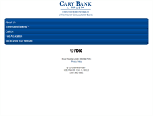 Tablet Screenshot of carybank.com